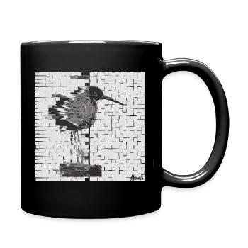 Rotschenkel (Tringa totanus) Glitch Noir - Tasse einfarbig - Schwarz - Rechts