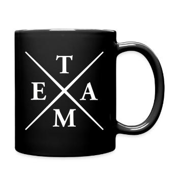 Team - Tasse einfarbig - Schwarz - Rechts