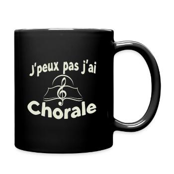 I can't I have a choir - Full Colour Mug - black - Right