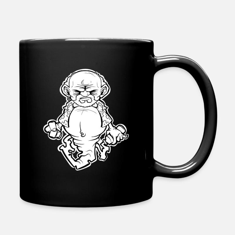 Dschinn in der Flasche - BW Version - Tasse einfarbig - Schwarz