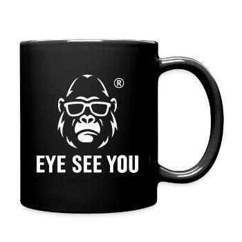 Gorille avec lunettes de soleil Eye See You - Mug uni - noir - Droite