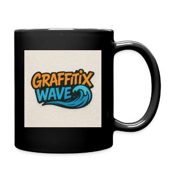 Graffitix Wave Graffiti Logo - Mug uni - noir - Droite