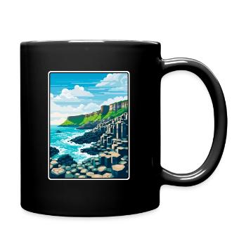 Giant's Causeway Northern Ireland Coastal Basalt - Full Colour Mug - black - Right