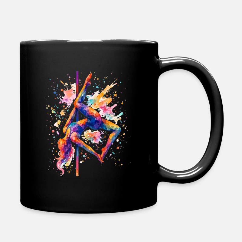 Pole Dance Pole Dancer Aquarelle Cadeau coloré - Mug uni - noir
