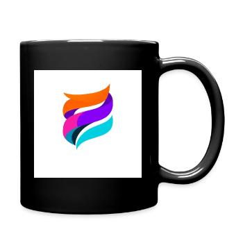 Ruban coloré forme abstrait - Mug uni - noir - Droite