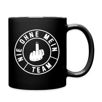 My Team Middle Finger Emblem - Full Colour Mug - black - Right
