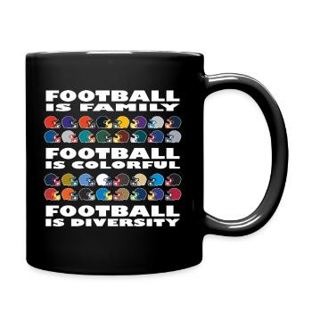 Diversité dans le football - Mug uni - noir - Droite