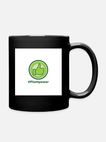 Plantpower Green Thumb Logo - Full Colour Mug - black