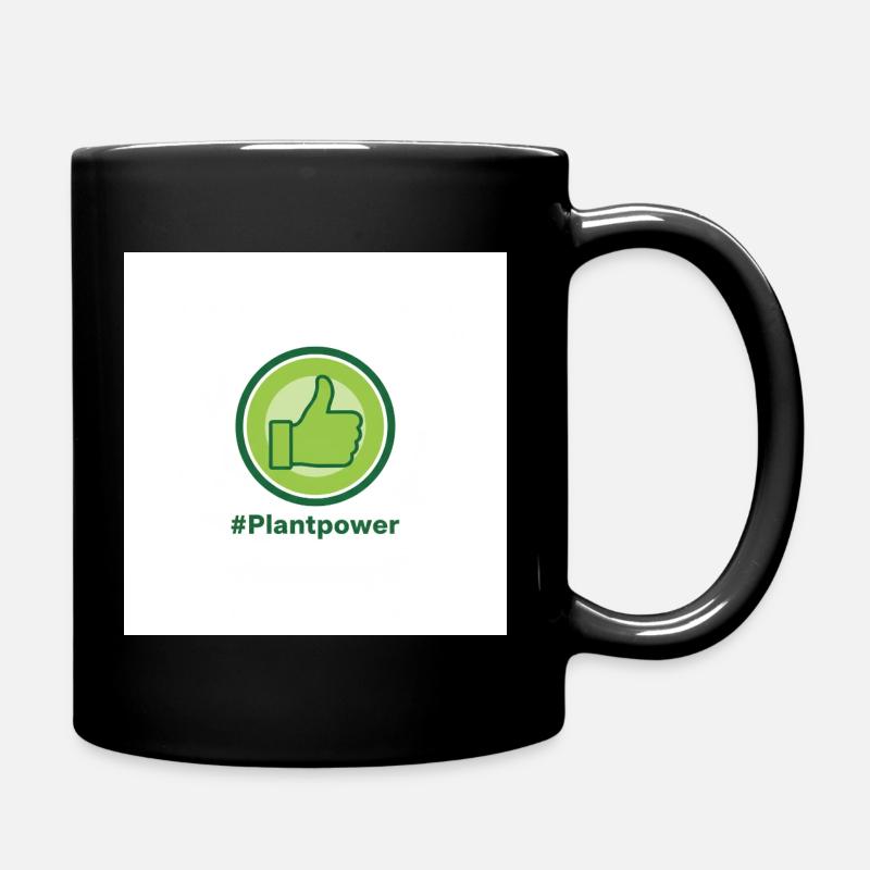 Plantpower Green Thumb Logo - Full Colour Mug - black