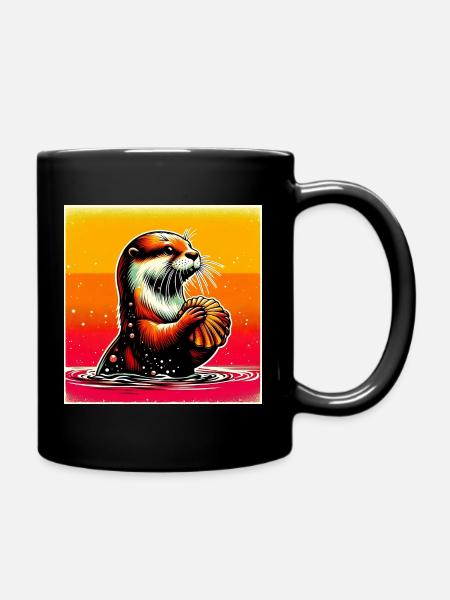 Otter - Tasse einfarbig - Schwarz