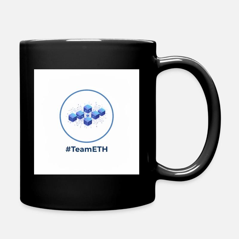 TeamETH Knoten Netzwerk - Tasse einfarbig - Schwarz