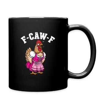 F-Caw-F Bielefelder Kennhuhn Dirndl Meme Funny - Full Colour Mug - black - Right