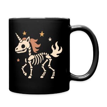 Squelette Licorne Étoiles - Mug uni - noir - Droite