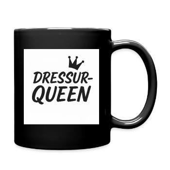 Dressage Queen, Horse Girl - Full Colour Mug - black - Right
