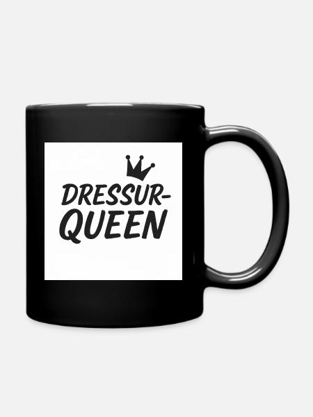 Dressage Queen, Horse Girl - Full Colour Mug - black