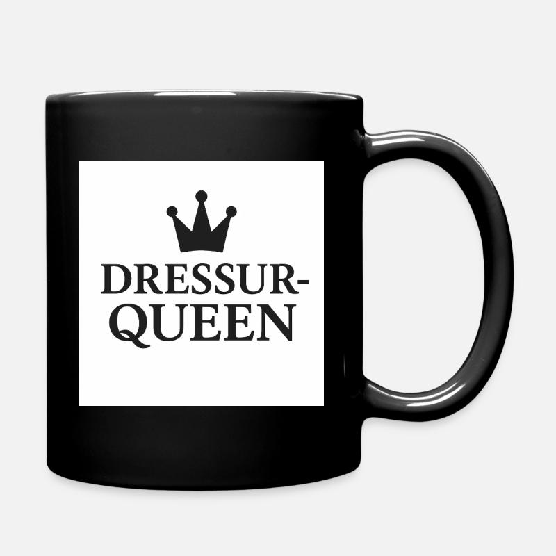 Dressur Queen, Pferdemädchen - Tasse einfarbig - Schwarz