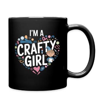 Crafty Girl Heart Workshop - Tasse einfarbig - Schwarz - Rechts