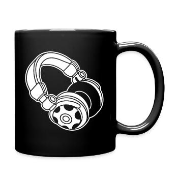Silhouette du casque : DJ & Music Vibes - Mug uni - noir - Droite
