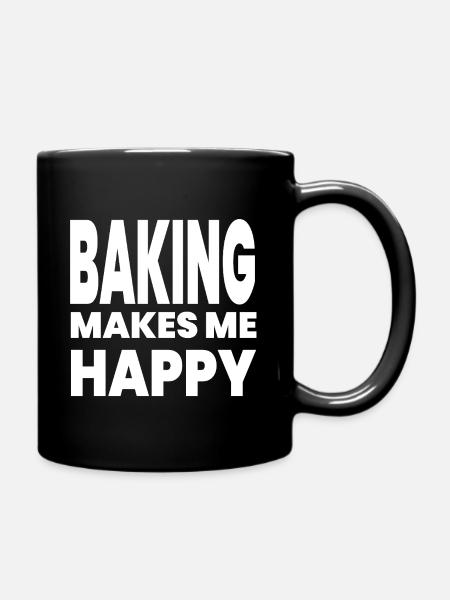 Backen - Tasse einfarbig - Schwarz