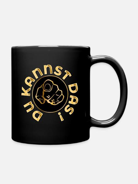 DU KANNST DAS MOTIVATION - Tasse einfarbig - Schwarz