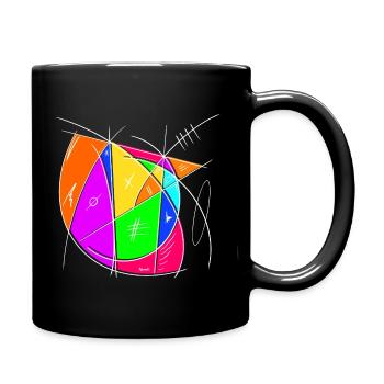 Colored Chaos Sign Art - Full Colour Mug - black - Right