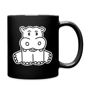 Bébé hippopotame hippopotame animé animé Cadeau pour enfants - Mug uni - noir - Droite