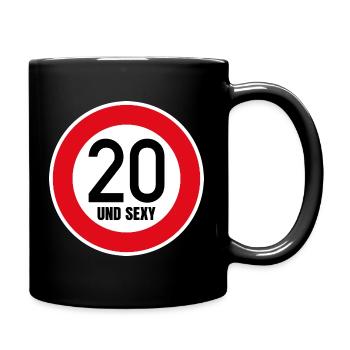 20th Birthday Sexy Shield Tempo 20 and Sexy 20 - Full Colour Mug - black - Right