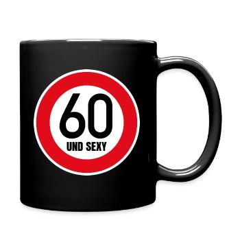 60th Birthday Sexy Shield Tempo 60 and Sexy 60 - Full Colour Mug - black - Right
