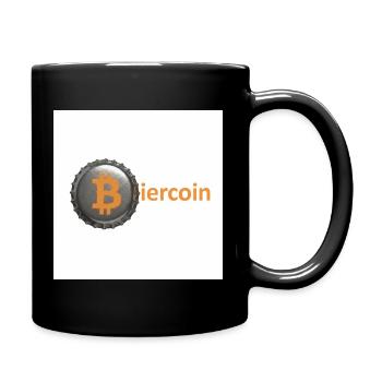 BierCoin Bitcoin Logo - Tasse einfarbig - Schwarz - Rechts
