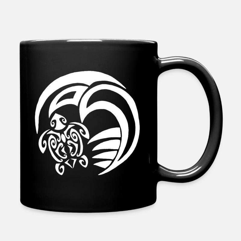 Tortue blanche et océan - Mug uni - noir