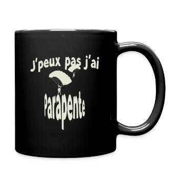 J'peux pas j'ai parapente - Mug uni - noir - Droite