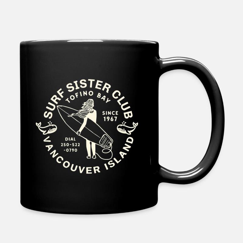Surfer Club Vancouver Island - Tasse einfarbig - Schwarz