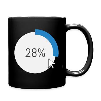 Blue Progress Ring IT Software PC Computer - Full Colour Mug - black - Right