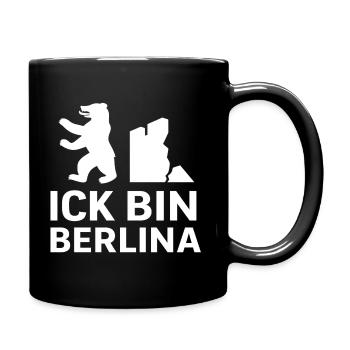 Ick bin Berlina - Tasse einfarbig - Schwarz - Rechts