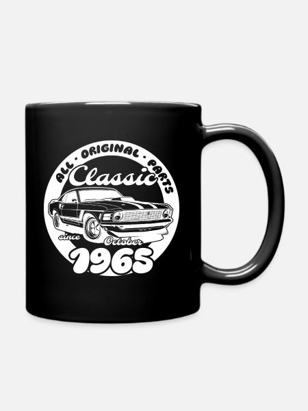 60. Geburtstag - Klassiker Musclecar 10/1965 - Tasse einfarbig - Schwarz
