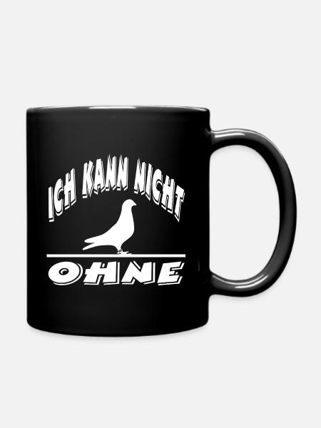Tauben - Tasse einfarbig - Schwarz