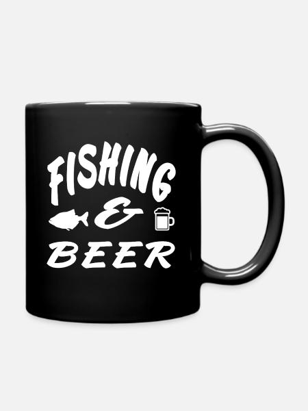 Angeln - Tasse einfarbig - Schwarz