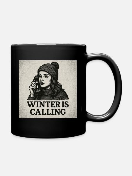L’hiver vous appelle - Mug uni - noir