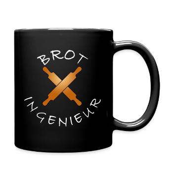 BROTINGENIEUR Bäcker Statement - Tasse einfarbig - Schwarz - Rechts