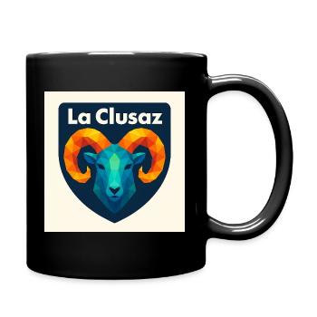 La Clusaz Geometrisches Widderwappen - Tasse einfarbig - Schwarz - Rechts