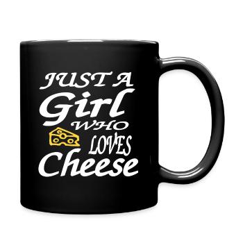 Käse - Tasse einfarbig - Schwarz - Rechts