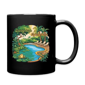 Ecosystem vs Egosystem Design Humour Environnement - Mug uni - noir - Droite
