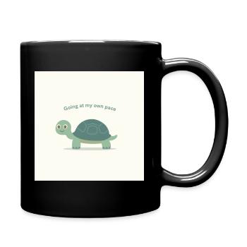 Turtle  - Tasse einfarbig - Schwarz - Rechts