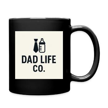 Dad Life Co Büro Flaschen - Tasse einfarbig - Schwarz - Rechts