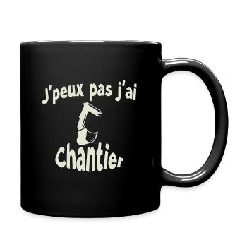 I can't I have a job site - Full Colour Mug - black - Right