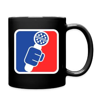 Microphone Check League Icon – Sportfan - Tasse einfarbig - Schwarz - Rechts