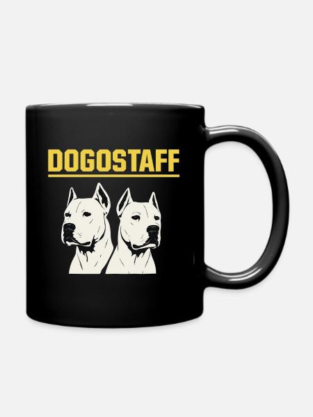 DOGOSTAFF Doppelhunde Grafik - Tasse einfarbig - Schwarz