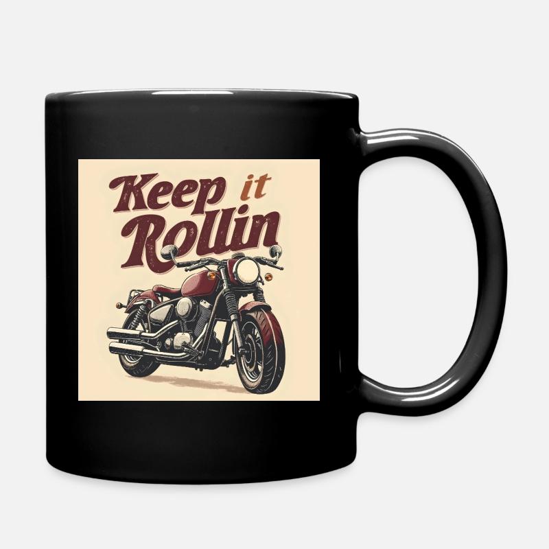 Keep it Rollin' – Typographie minimaliste - Mug uni - noir