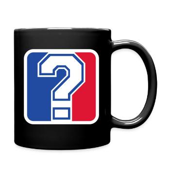 Question Mark League Icon – Sportfan - Tasse einfarbig - Schwarz - Rechts