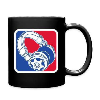 Headphones League Icon – Sportfan Design - Tasse einfarbig - Schwarz - Rechts